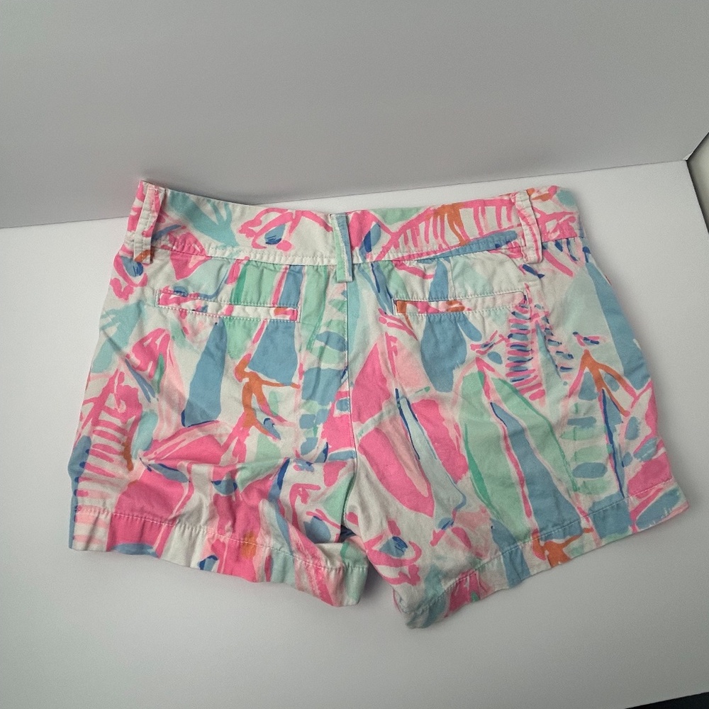 Lilly Pulitzer The Callahan Pink Floral Shorts Size 4